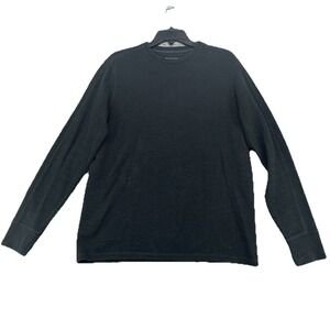 ALLSAINTS Sweatshirt Mens Medium Black Longline Fit Crewneck Long‎ Sleeve